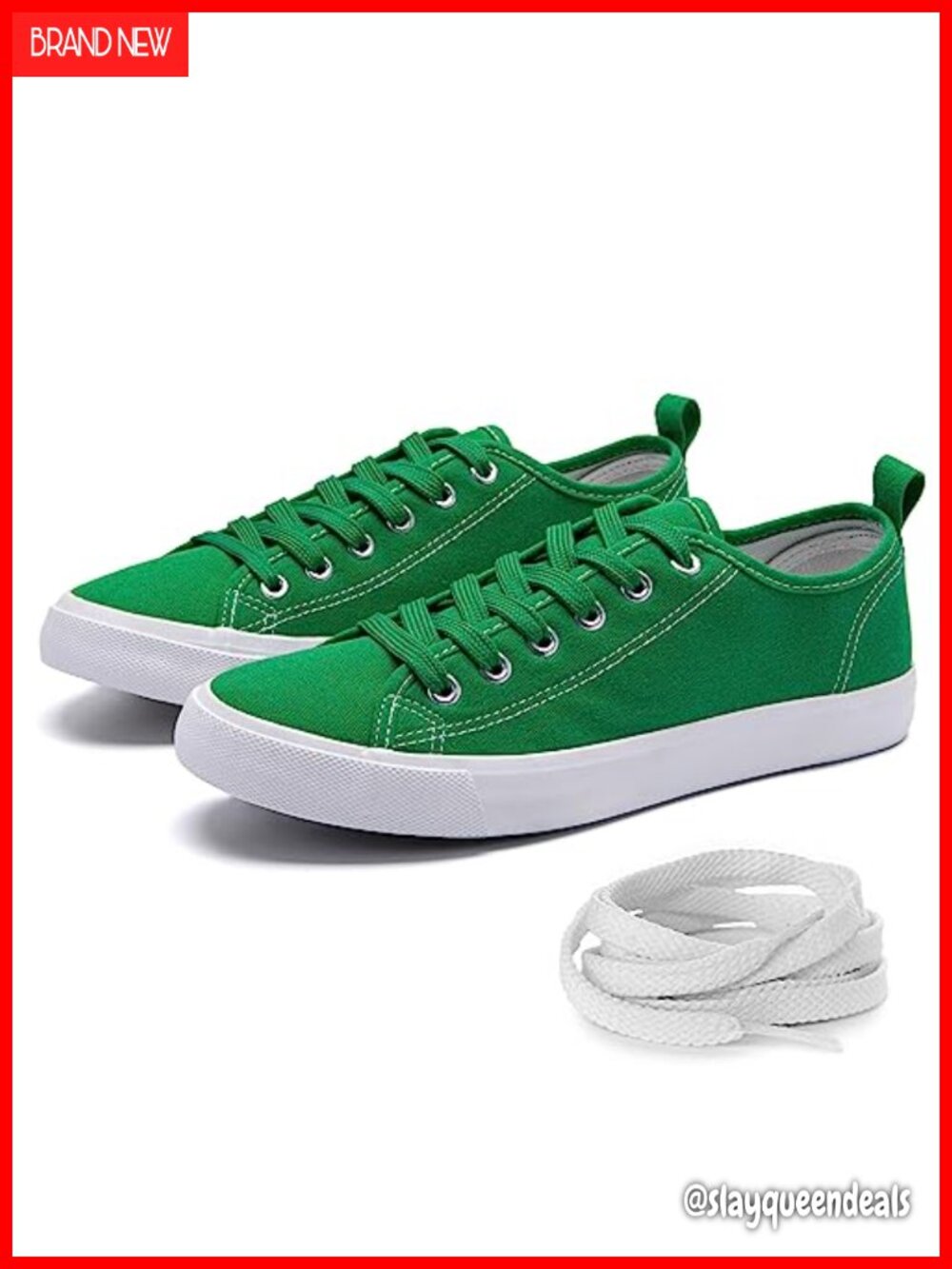 Canvas Sneakers Low Top Lace Up Comfortable Tennis Shoes for Women